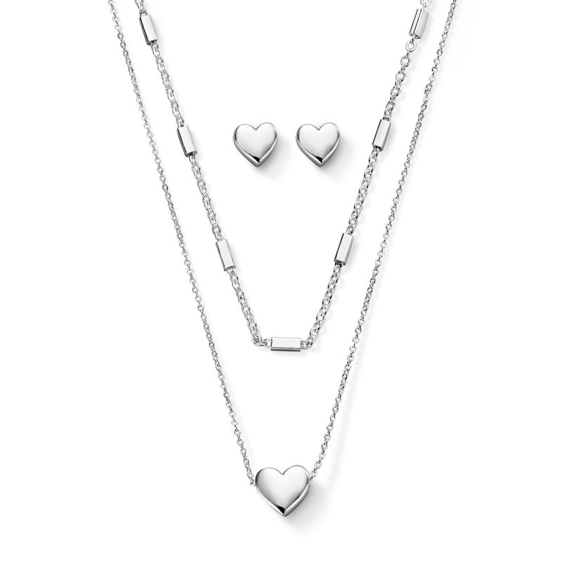 Set Collar Aretes Haaland plata