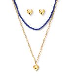 Juego-collar---aretes-ba�ados-en-oro-con-piedras-azules