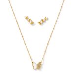 Juego-collar-y-aretes-ba�ados-en-oro-de-24K