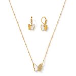 Juego-collar-y-aretes-ba�ados-en-oro-de-24K