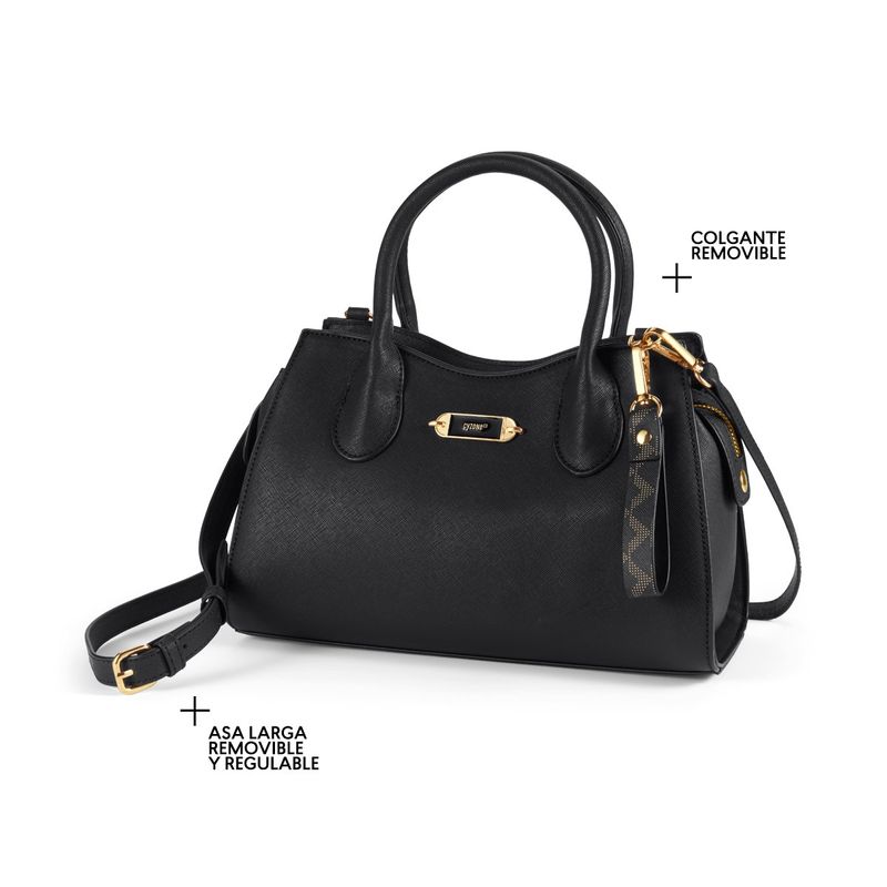 Bolso-para-mujer-Giova-en-cuero-negro-con-asas-regulables-y-colgante-removible-amplio-espacio.